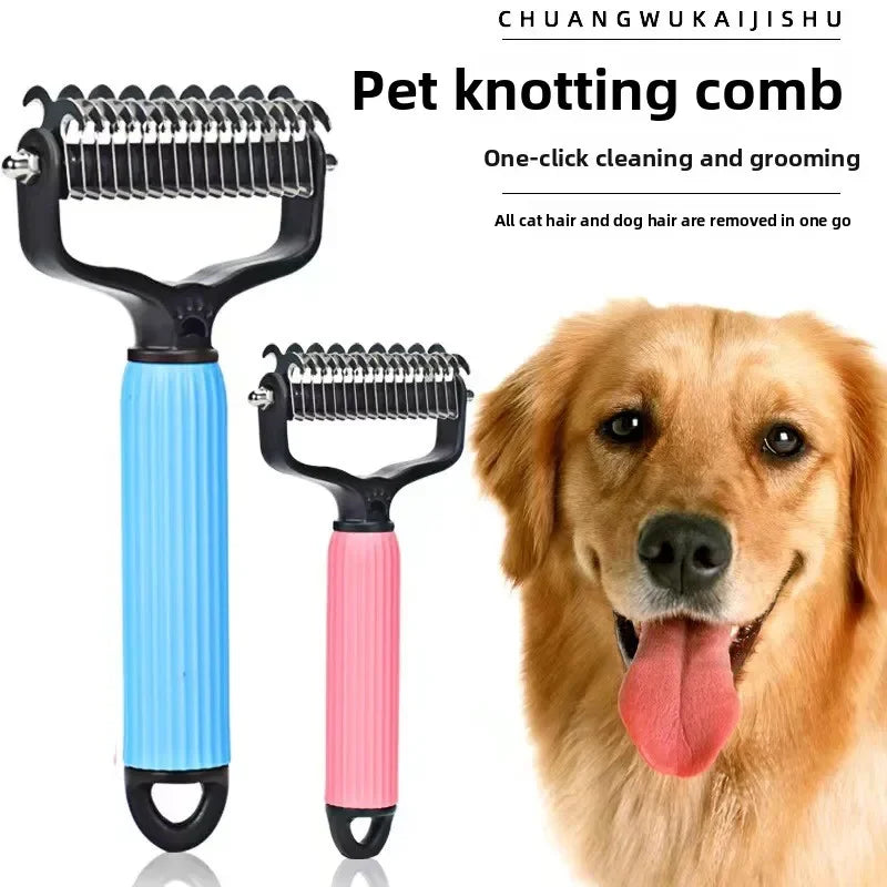 Pet Deshedding Brush Cat Comb Self Cleaning Hair Remover Grooming Tool for Dog and Cats De-Matting Comb Cleaning Pets Supplies