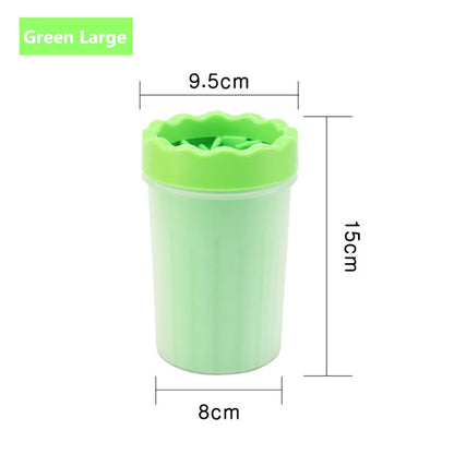 1Pc Pet Plastic Foot Wash Cup S L XL Large Size Silicone Brush Dog Cat Clean Foot Mud Removable Cleaning Foot