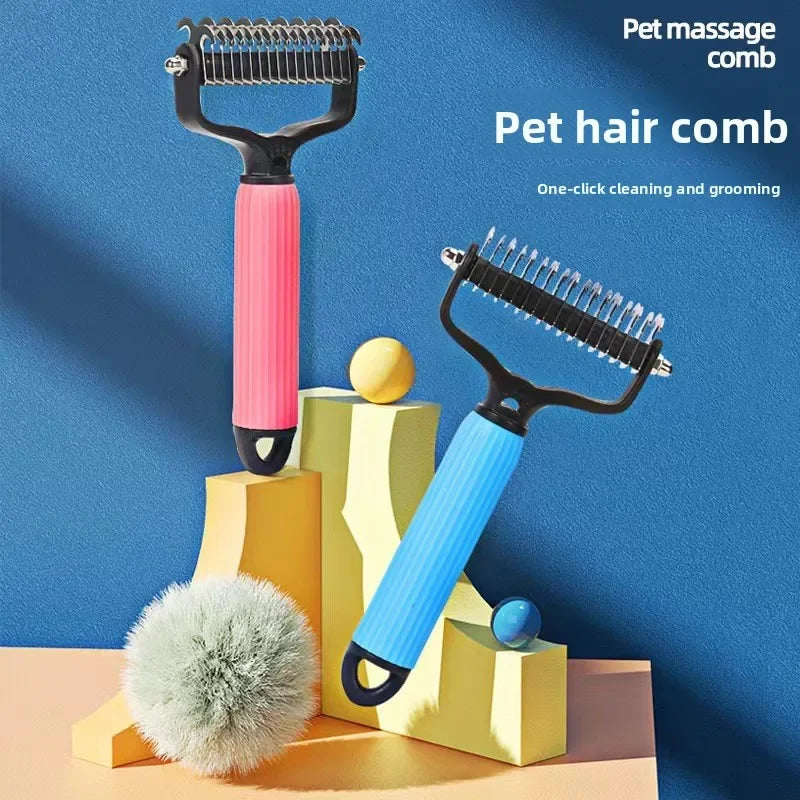Pet Deshedding Brush Cat Comb Self Cleaning Hair Remover Grooming Tool for Dog and Cats De-Matting Comb Cleaning Pets Supplies