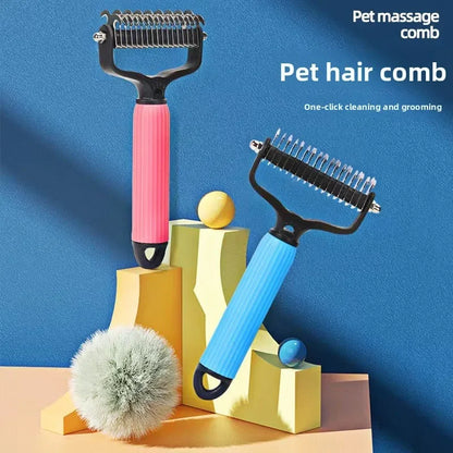 Pet Deshedding Brush Cat Comb Self Cleaning Hair Remover Grooming Tool for Dog and Cats De-Matting Comb Cleaning Pets Supplies