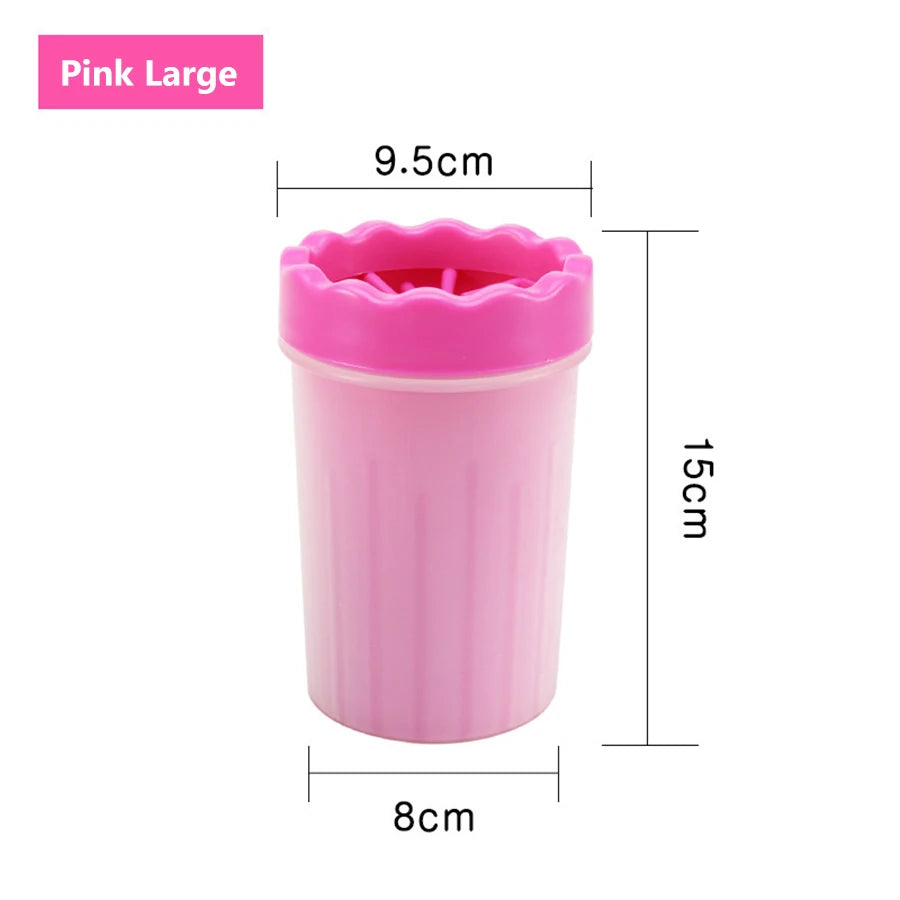 1Pc Pet Plastic Foot Wash Cup S L XL Large Size Silicone Brush Dog Cat Clean Foot Mud Removable Cleaning Foot