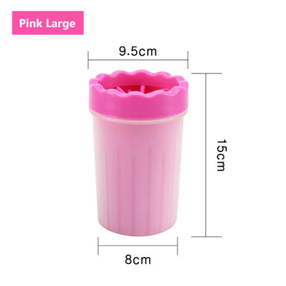 1Pc Pet Plastic Foot Wash Cup S L XL Large Size Silicone Brush Dog Cat Clean Foot Mud Removable Cleaning Foot